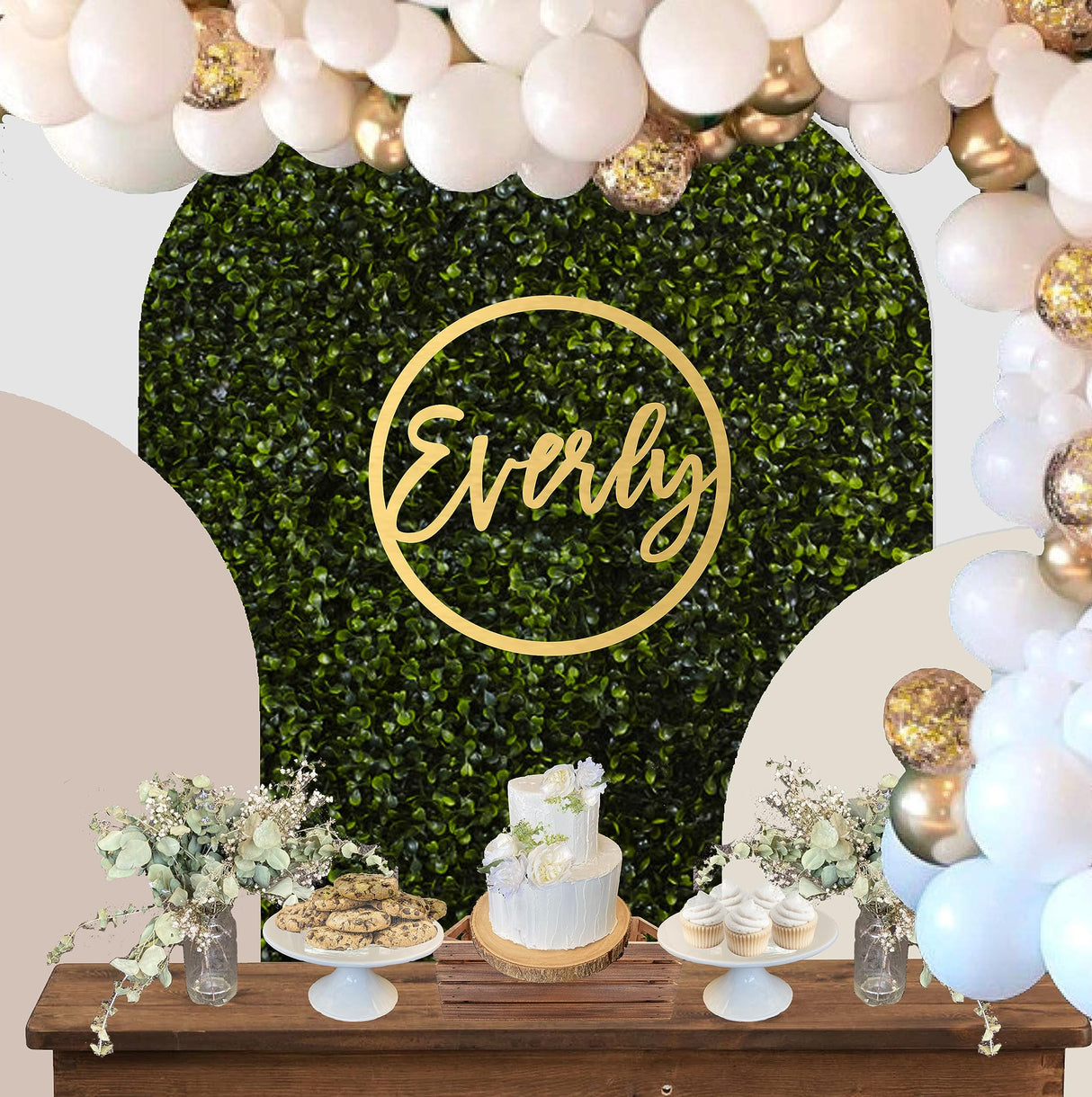 Custom Round Wood Name Sign - Personalize with Name - 3 Sizes" 12, 18, 24 inches wide – Baby Shower, Birthday Party, Nursery Decor- Made by Lavender Generic