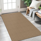 KOZYFLY Boho Rugs for Entryway 3x5 ft Washable Area Rug Non Slip Rubber Backed Entry Rug Woven Indoor Door Mat Cotton Kitchen Rugs Floor Carpet for Entryway, Foyer, Backdoor, Tan/Orange/Brown KOZYFLY