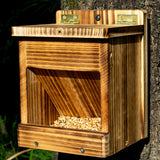 BalterFF Bird Feeders for Outdoors,Wooden Unique Seed Sunflower Food Feeder Blue Cardinal Finch Backyard Platform Balcony Gazebo Tree Fence Wall BalterFF