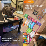 The Original Newverest Jigsaw Puzzle Mat Roll Up, Rose Gold, 46” x 26” Portable Keeper Up to 1500 pieces with Non-Slip Rubber Bottom & Smooth Top + 3 Puzzle Sorting Trays & Travel-Friendly Storage Bag Newverest