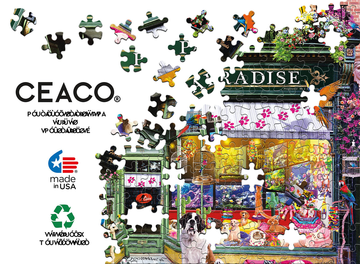 Ceaco - Shop Windows - Pet's Paradise - 1000 Piece Jigsaw Puzzle Ceaco