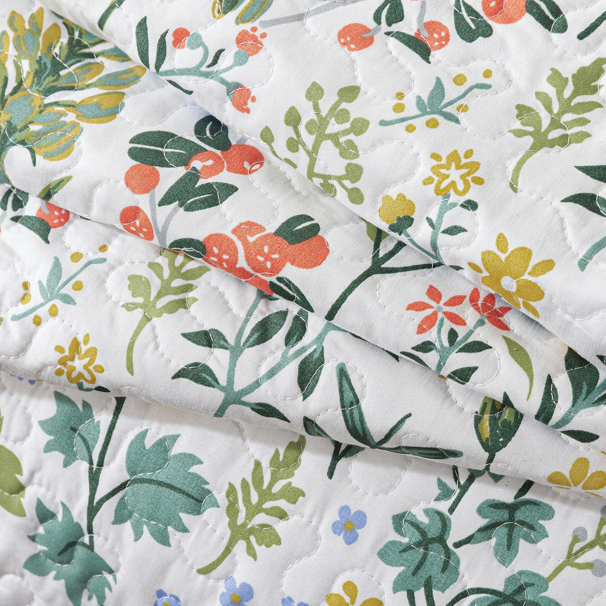 HoneiLife Queen Quilt Bedding Set - 3 Pieces Microfiber Quilt Sets Lightweight Bedspreads Reversible Coverlets Retro Bed Cover Floral Bedding Set Wildflower Quilts All Season Use HoneiLife