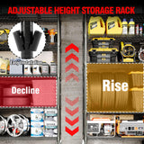 Tioutbot 82.6" H x 59" W Storage Shelves 3300LBS Wire Shelving Rack with Wheels, 5-Tiers Heavy Duty Garage Shelving Metal Storage Shelves with Adjustable Shelf, for Garage Kitchen Pantry Home Tioutbot