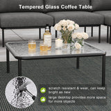 LayinSun 11 Pieces Aluminum Patio Furniture Set, Modern Modular Sectional Sofa with Coffee Table and Upgrade Thickness Cushion LayinSun