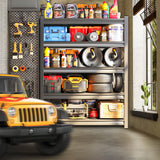 PRESTELION 72" H|35.5" W All - Metal Garage Shelving - Easy Assembly 5 - Tier Shelving Unit|Heavy - Duty Adjustable Shelf|Steel Waterproof Rust - Resistant Shelves for Industrial,Warehouse,Basement PRESTELION