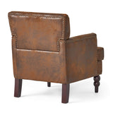 Christopher Knight Home Malone Tufted Club Chair, Brown 28D x 29.5W x 33.5H Inch Christopher Knight Home