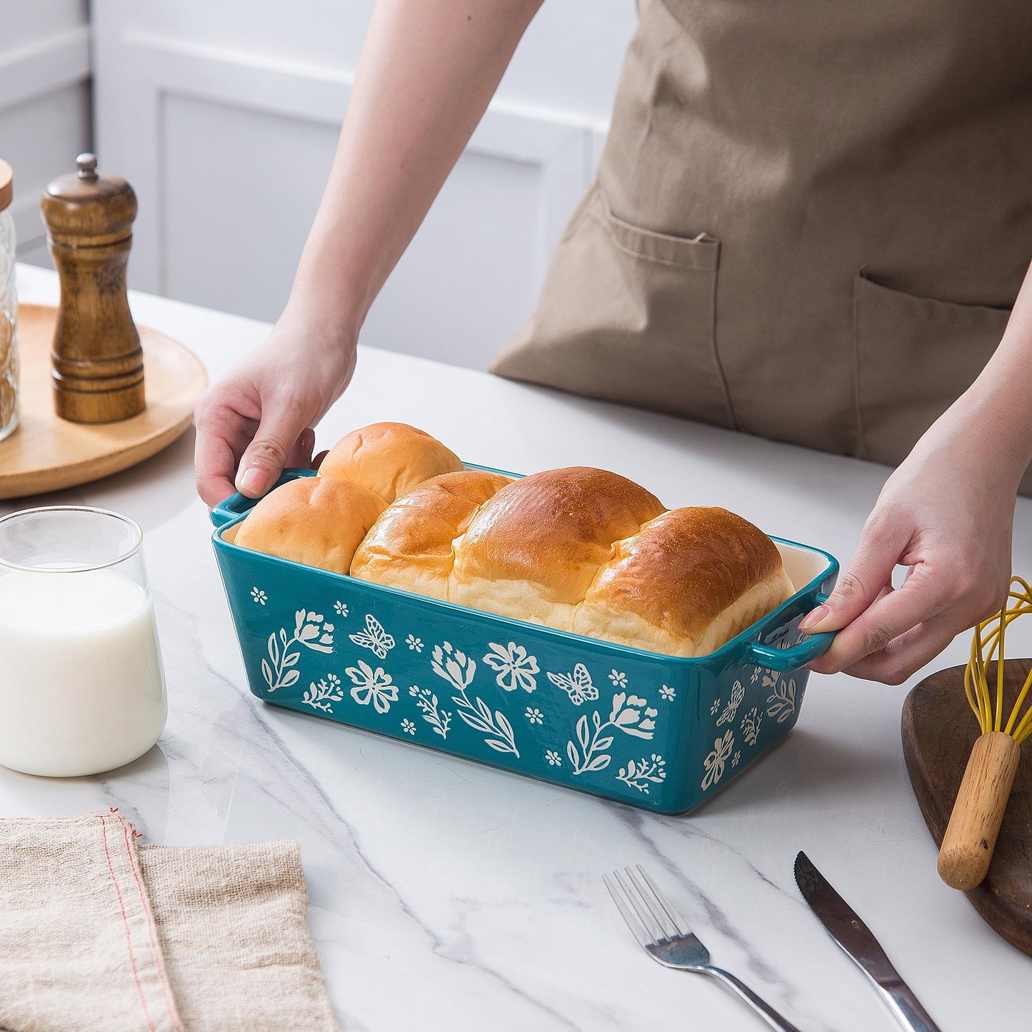 Wisenvoy Bread Pan Loaf Pan Ceramic Loaf Pans for Baking Bread Meatloaf Pan Nonstick Bread Pans for Baking Loaf Pans