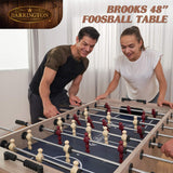 Barrington Billiards Brooks 48 Inch Foosball Table, Black/Brown Barrington Billiards
