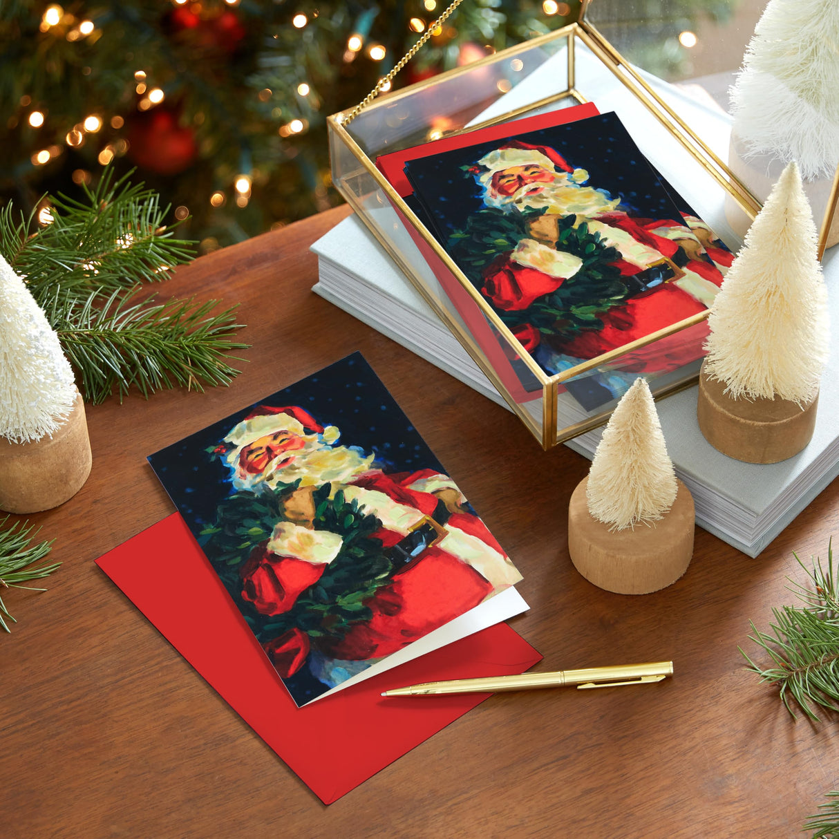 Hallmark Boxed Christmas Cards, Classic Santa Claus (40 Cards and 40 Envelopes) Magic, Wonder, Laughter, Fun Hallmark