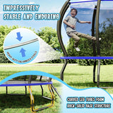 YUMPIE 8FT 10FT 12FT 14FT 16FT Trampoline with Pop-up Quick Connector, Trampoline Outdoor with Enclosure and Ladder, ASTM Approval for Kids and Adults YUMPIE