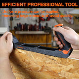 JORGENSEN Wood Plane, Professional Surform Plane, Zinc Alloy Die Casting Body, 65MN Sharp Blade, Wood Shaver Tool for Woodworking Rasp - Ergonomic Soft Grip Handle Jorgensen