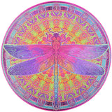 Bgraamiens Puzzle-Zentangle Dragonfly-1000 Pieces Vivid Dragonfly Round Mandala Puzzle Color Challenge Jigsaw Puzzles Bgraamiens