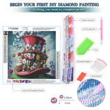 1tonine DIY 5D Fantasy Hat Diamond Art Kits for Adults-Playing Cards Full Drill Round Diamond Dots Paint by Numbers Kit-Red Hat Diamond Painting Gem Arts and Crafts for Home Decor and Gifts 1tonine
