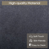 Consofa Reclining Loveseat with Console, Wall Hugger Love Seat Recliner RV Theater Sofa, Double Recliner Loveseat with Cup Holder and Side Pocket for Living Room (Gray) Consofa