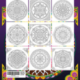 FUN LAVIE Adult Coloring Book 32 Sacred Geometry Mandala Coloring Books for Adults Relaxation and Stress Relief, Featuring Flower of Life, Metatron's Cube & Mindfulness Orgonite Patterns, Spiral Bound FUN LAVIE