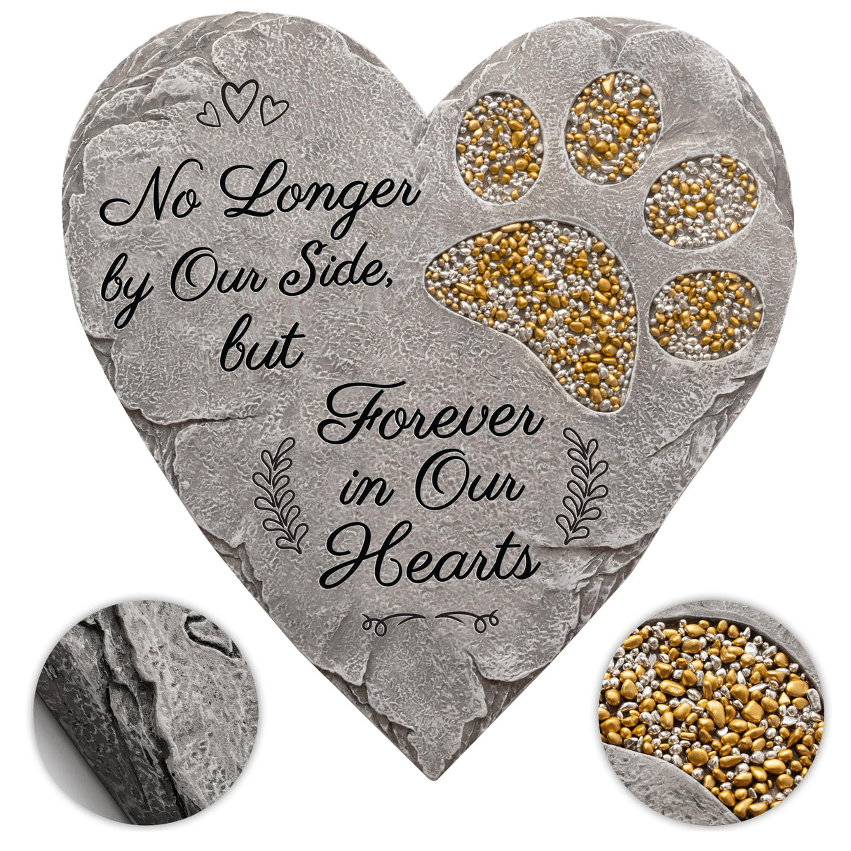 OBSI Dog Memorial Gifts for Loss of Dog Sympathy Gift - Rainbow Bridge Dog Memorial Stone for Remembrance Dog Passing Away Sympathy Gifts - Thoughtful Pet Loss Gifts - Gray OBSI