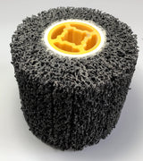 Signi Poly Strip Abrasive Drawing Wheel,Clean & descale welds,Paint Rust and Oxidation Wheel Remover Wheel, Polisher Sander Wire Draw for Hand held Polishing Machine (120x100x19mm) SIGNI