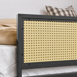 Bellemave Full Loft Bed with Desk, Gaming mid loft Bed with Desk, LED, Low loft beds for Adults, Teens, Kids, Black+Natural Bellemave