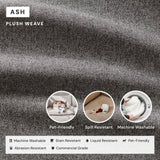 Anabei Modular Washable 5-Seater Corner Sectional in Ash | Deluxe+ Seat | Cloud Pillow Anabei