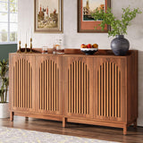 Tribesigns Sideboard Buffet Cabinet, 57" Farmhouse Storage Cabinet with Shutter Doors and Adjustable Shelf, Freestanding Storage Cabinet for Dining Room, Living Room, Kitchen Tribesigns