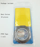 Kweiny Heat Insulation Cotton 10PCS and PTFE High Temp Tape for 3D Printer Makerbot Hotend kweiny