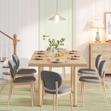 Tribesigns Kitchen Dining Table Wood: 63 Inches Rectangular Dining Room Table for 6, Farmhouse Dinner Table with Heavy Duty Metal Legs for Kitchen, Dining Room, Small Space Tribesigns