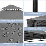 Yaheetech Gazebo for Patios 11x11 - Outdoor Powder-coated Steel Frame Gazebo, Double Roofs Grill Gazebo BBQ Pavilion, Water-resistant, for Lawn/Backyard/Garden/Deck, Dark Gray Yaheetech