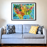 Think2Master Colorful United States Map 100 Pieces Jigsaw Puzzle Fun Educational Toy for Kids, Adults, School & Families. Great Gift for Boys & Girls Ages 4-8 to for Learning USA.23.4” X 16.5” THINK2MASTER