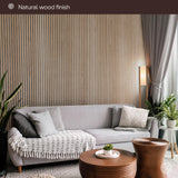 WVH Slatpanel Acoustic Wood Wall Panels (2 x 94.49” x 12.6”, Slatted Oak Veneer Gray Felt) Slatpanel