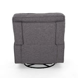 QKFF 36'' Wide Swivel Glider Recliner Chair, Manual Single Recliner with Triple Motion, Plush Cushioning, Traditional Modern Design for Living Room, Nursery, Bedroom QKFF