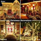 KNONEW 403ft 1000 LED String Lights Outdoor Christmas Lights 8 Modes & Timer Fairy Light Plug in Waterproof LED String Lights for Xmas Yard Tree Wedding Party Holiday Decorations (Warm White) KNONEW