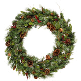 Vickerman 36" Cibola Mixed Berry Artificial Christmas Wreath, Unlit - Faux Mixed Berry Christmas Wreath - Indoor Seasonal Home Decor Vickerman