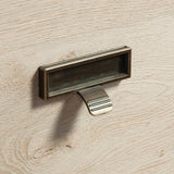 Sauder Trestle Night Stand, L: 26.38" x W: 19.06" x H: 25.12", Chalked Chestnut finish Sauder