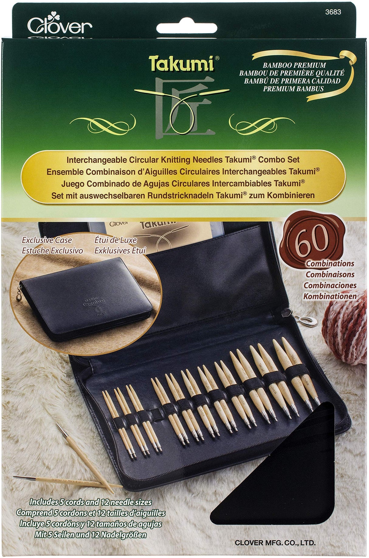 Clover Takumi Combo Interchangeable Circular Knitting Needles Clover