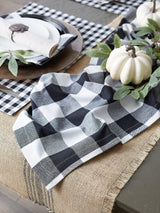 DII Buffalo Check Collection, Classic Farmhouse Table Runner, 14x72, Black & White DII