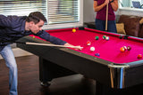 Mizerak Donovan II 8' Billiard Table with 2 Cues, Set of Billiard Balls, Triangle Brush and 2 Chalk Mizerak