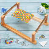 PP OPOUNT Adjustable Bead Loom Kit, Wood Loom Beading Supplies with Detailed Instructions, Practical Jewelry Making Accessories, Beading Loom Kits for Adults Jewelry Making Bracelets Belts PP OPOUNT