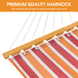 Lazy Daze Hammocks Quick Dry Hammock with Spreader Bar 2 Person Double Hammock with Chains Outdoor Outside Patio Poolside Backyard Beach 450 lbs Capacity, Red Stripes Lazy Daze Hammocks