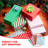 Joiedomi 150 Sheets Christmas Tissue Paper Assorted Design; Easy and Fast Gift Wrapping Accessory Perfect for present Boxes, Xmas Gift Wrapping Bags and Wine Bottles Joiedomi