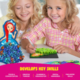 Dan&Darci Jab Jab Art Magical Princesses Kit - Gifts for 5 Year Old Girls - Arts and Crafts for Kids Ages 4-8, 4-6 - Mess-Free Craft - Birthday Gift Ideas for Girls Ages 4, 5, 6, 7, 8, 9 Dan&Darci