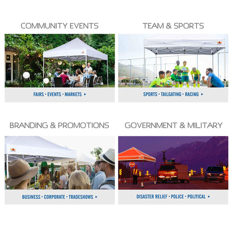 ABCCANOPY Commercial Pop Up Canopy Tent 10x10 Premium-Series, White ABCCANOPY