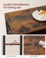 VASAGLE Baker's Rack, Coffee Bar Stand with Charging Station, Storage Shelves, Pull-Out Wire Basket, Table for Microwave, Kitchen, Rustic Brown UKKS036K01, 15.7 x 35.4 x 35.6 Inches VASAGLE