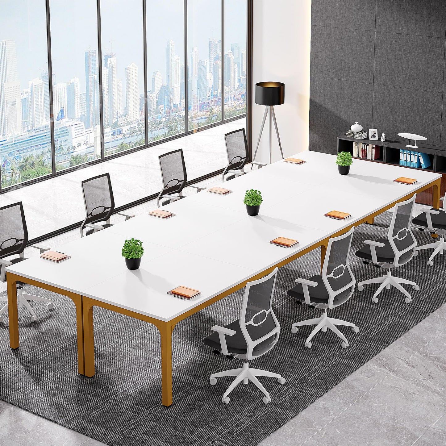 Tribesigns 6.5FT Conference Table, 78.7 Inche Rectangle Meeting Seminar Table, Large Business Tables for 6-8 People (Only Table)