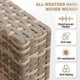 Aoxun Patio Furniture Sets, 7-Piece Outdoor Patio Furniture with Thick Cushions, Wicker Outdoor Conversation Set Sectional Sofa for Backyard, Poolside, Garden Aoxun