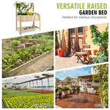 S AFSTAR Raised Garden Bed with Trellis, 48x23x63in Elevated Planter Box with Legs, Bottom Storage Shelf, Planter Liner, Wood Standing Planter Stand for Climbing Plants Flowers Vegetables Herbs S AFSTAR