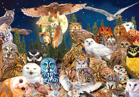 RoseArt - Kodak Premium - Night Owls - 1500 Piece Jigsaw Puzzle for Adults RoseArt
