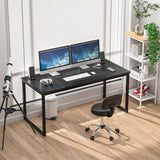 ZenStyle Computer Desk 55" Large Office Desk Computer Table Laptop PC Simple Study Writing Desk for Home Office, Black ZenStyle