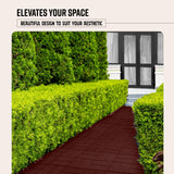 Playsafer Brick Rubber Interlocking Tiles | 16 X 16 | Easy Install for Indoor and Outdoor Use (Red, 20 Tiles) Playsafer