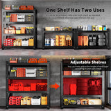 CXUZCZ 5000LBS Heavy Duty Garage Shelving 59" W Garage Storage Shelves 4-Tier Metal Adjustable Shelf Unit Storage Rack for Basement Supermarket Warehouse 59" W x 24" D x 78" H Black CXUZCZ