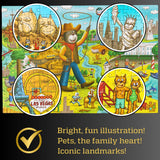 Pawsome America by Gerjato | 1000 Piece Puzzle for Adults, Family and Kids – 20x30 Inch HD Puzzles for Adults 1000 Pieces with a Silky Matte Finish | Fun Unique USA Puzzle Gift Box with 1:1 Poster Gerjato